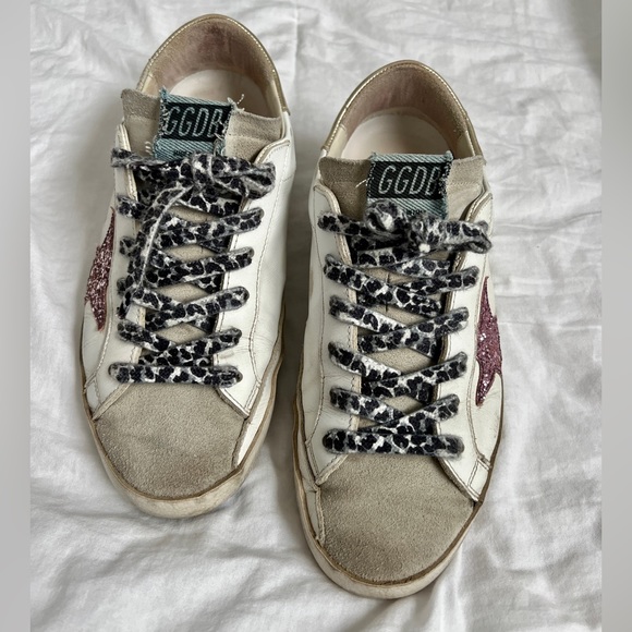 Golden Goose Sneakers Super-Star sneakers with glitter and gold heel tab - Picture 2 of 7